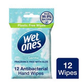 Wet Ones Be Gentle Biodegradable Antibacterial Hand Wipes 12 Pack