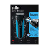 Braun Series 3 ProSkin Electric Shaver 3010s Black Blue