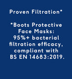 Boots face mask type iir 5 pack - British product