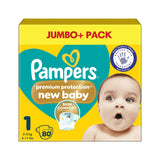 Pampers Premium Protection New Baby Nappies Size 1 80 Pack