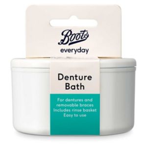 Boots Everyday Denture Bath with Rinse Basket - British product