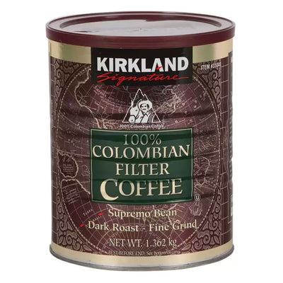 Kirkland Signature 100% Colombian Ground Filter Coffee 1.362kg
