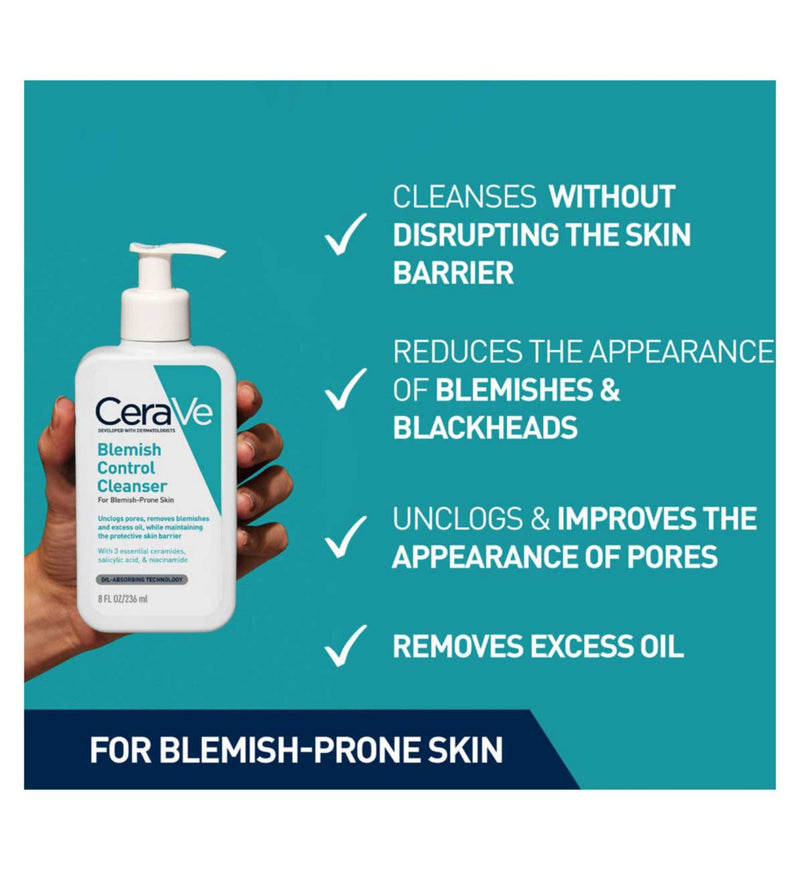 CeraVe Blemish Control Face Cleanser 236ml - British product