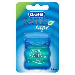 Oral-B Satin Tape Dental Floss Mint 3-pack, imported from the UK