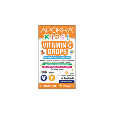 Apokra Kids Vegan Vitamin C Drops Baby Supplement 30ml