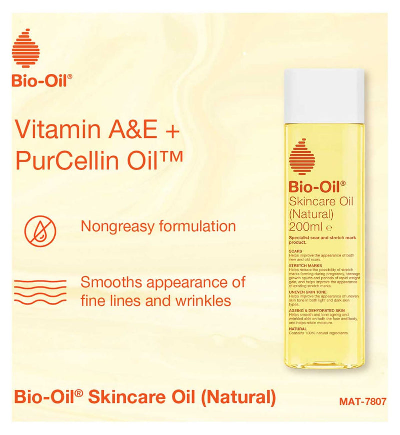Bio-Oil Natural Skincare Oil 200ml bottle - British product