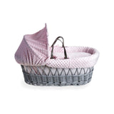 Clair de Lune Pink Dimple Wicker Basket with Stand 76 cm