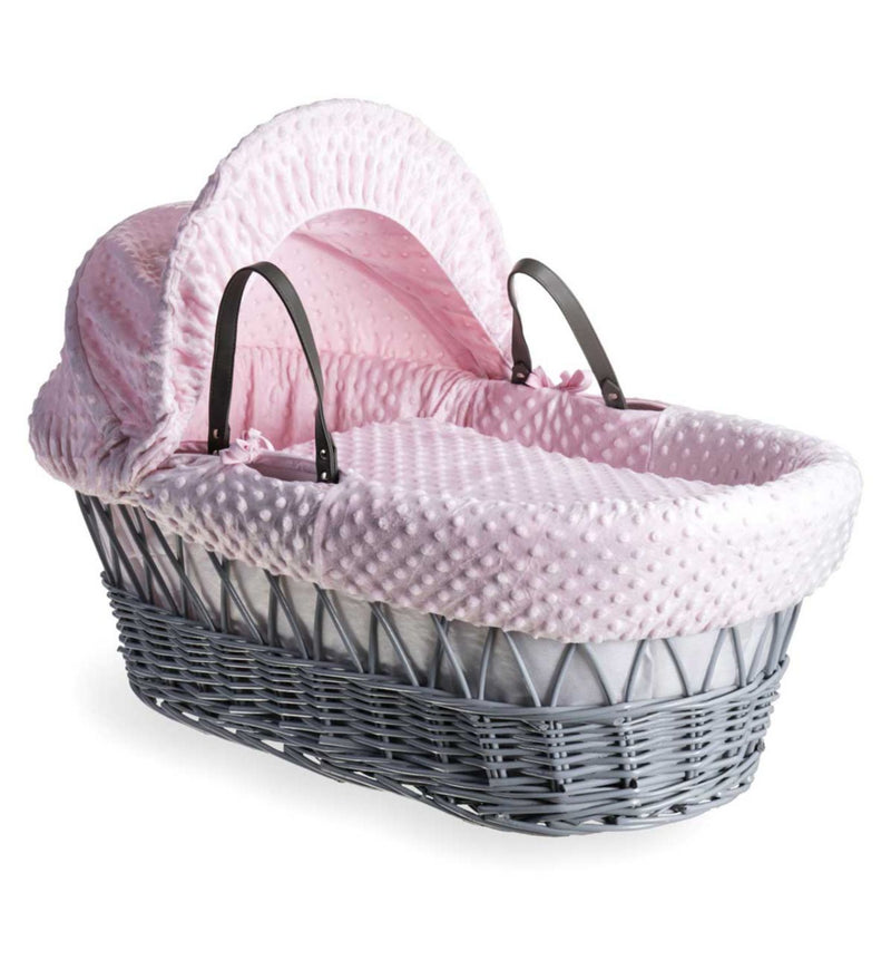 Clair de Lune pink wicker basket 76 cm - British product
