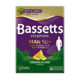 Bassetts Men 50+ Vitamin Pastilles Orange Lime 30 Pack - British product
