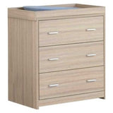 Babymore Luno Veni Chest Changer Oak Baby Furniture