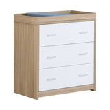 Babymore Luno Veni Chest Changer Oak White 89cm