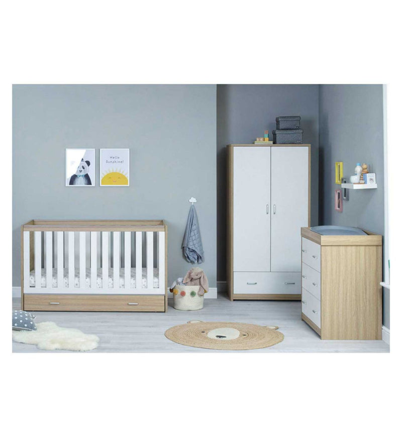 Babymore Veni 3 Pieces Room Set Oak White - British product