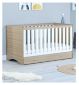 Babymore Veni cot bed oak white nursery furniture - British product
