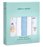 aden anais Essentials 5 Pack Cotton Muslin Squares - Natural History