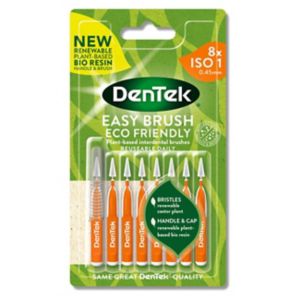DenTek ECO Easy Brush Interdental Brush Mint 8 Pack - British product