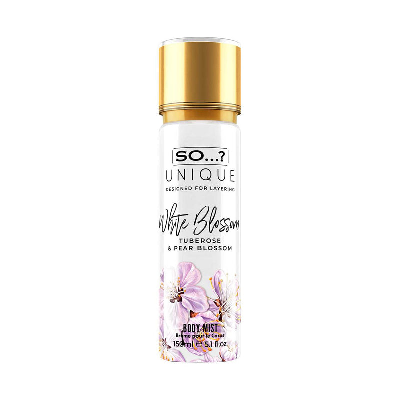 So...? Unique White Blossom Body Mist 150ml, imported from the UK