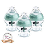 Tommee Tippee Advanced Anti-Colic Baby Bottle Slow Flow Breast-Like Teat Vented Anti-Colic Wand Self-Sterilising Pack of 3