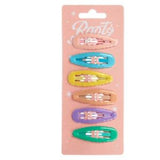Boots Kids hair clips pastel epoxy design 6 pack - British product