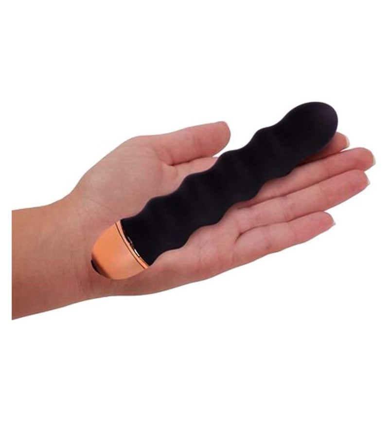 Ann Summers Ripple Silicone Vibrator Black 4.5 Inch - British product