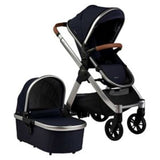 Bababing Raffi 3 in 1 Travel System Pushchair Navy Blue with Footmuff