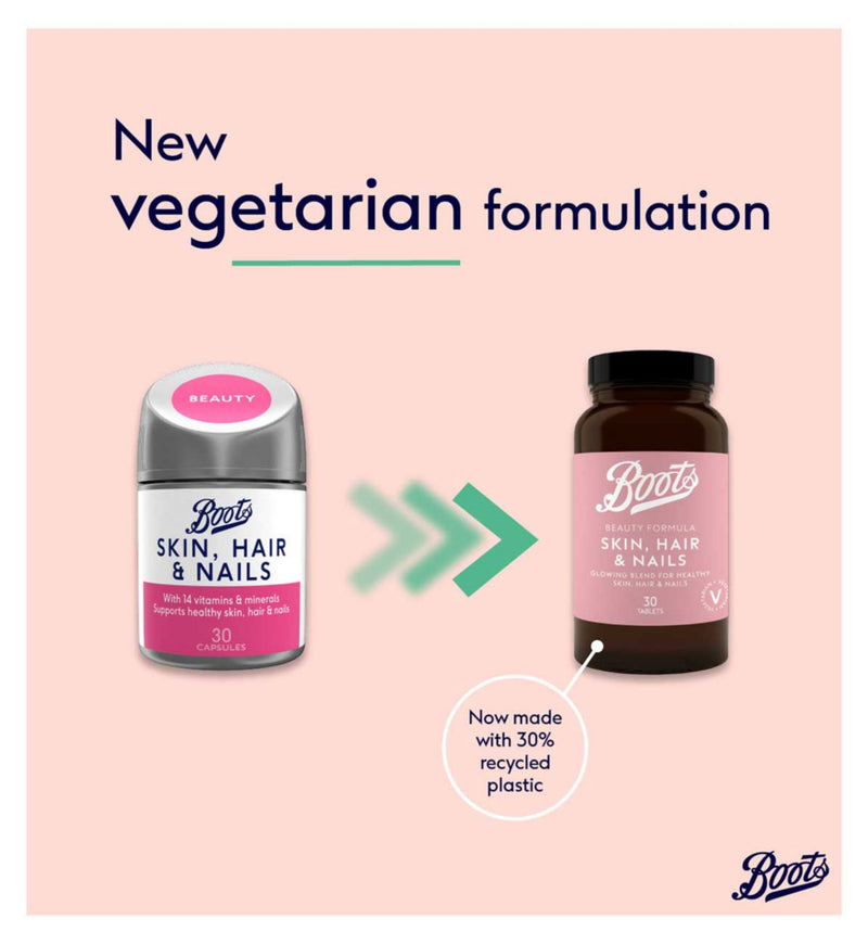 Boots Beauty Formula Skin Hair Nails Tablets 30 - British product