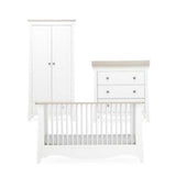 CuddleCo Clara nursery furniture set White & Ash (British brand)