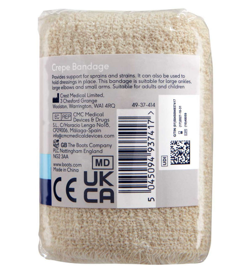 Boots crepe bandage 7.5cm x 4.5m - British product