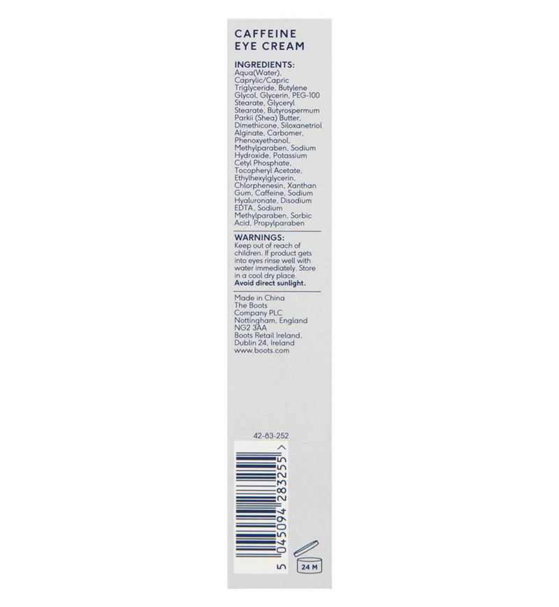 Boots everyday skin caffeine eye cream 15ml - British product