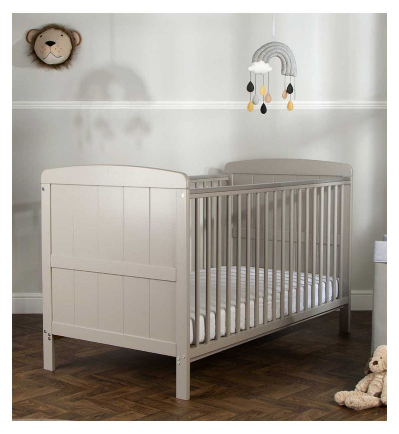 CuddleCo Juliet Cot Bed and Mattress Dove Grey - British product