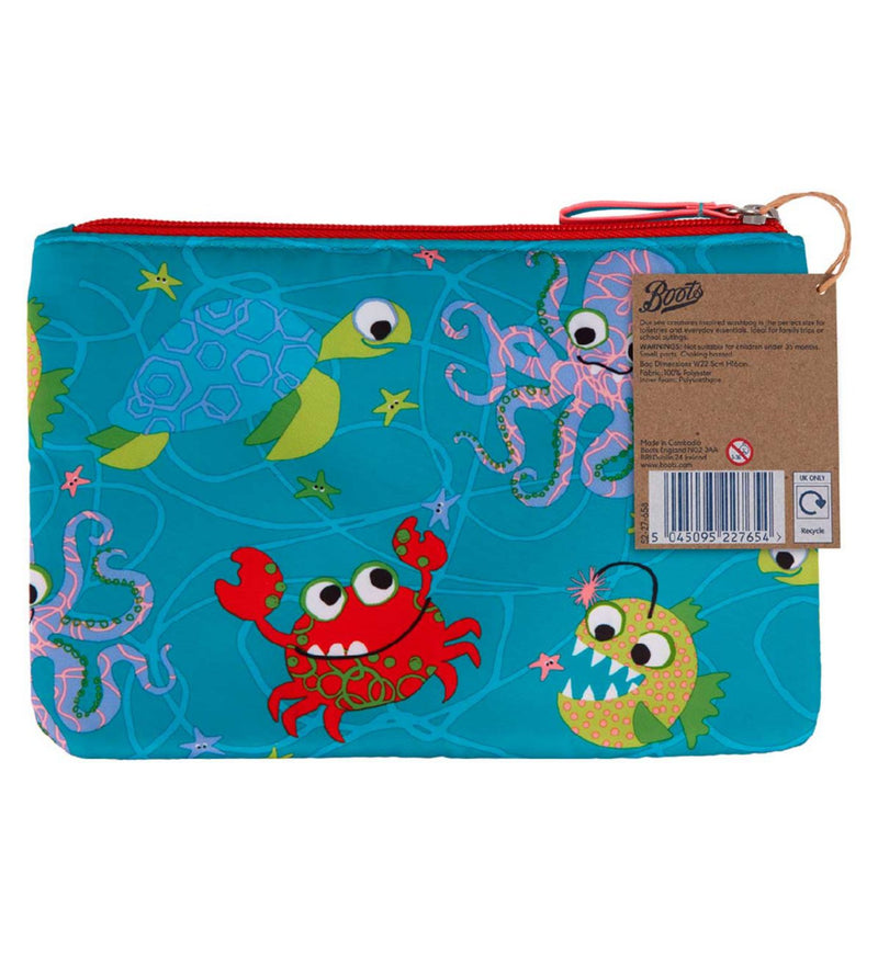 Boots wild bathing wash bag sea creatures - British product