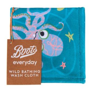 Boots Everyday Wild Bathing Wash Cloth with sea creatures - British product