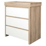 Tutti Bambini Modena Changing Unit White Oak Baby Furniture