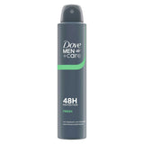 Dove Men+Care Fresh deodorant for men with 1/4moisturising cream Antiperspirant Aerosol for 48h sweat and odour protection 200ml