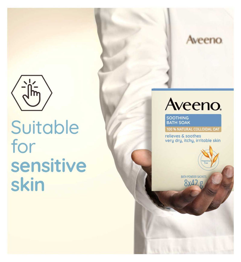 Aveeno Soothing Bath Soak 42g 8 Sachets - British product