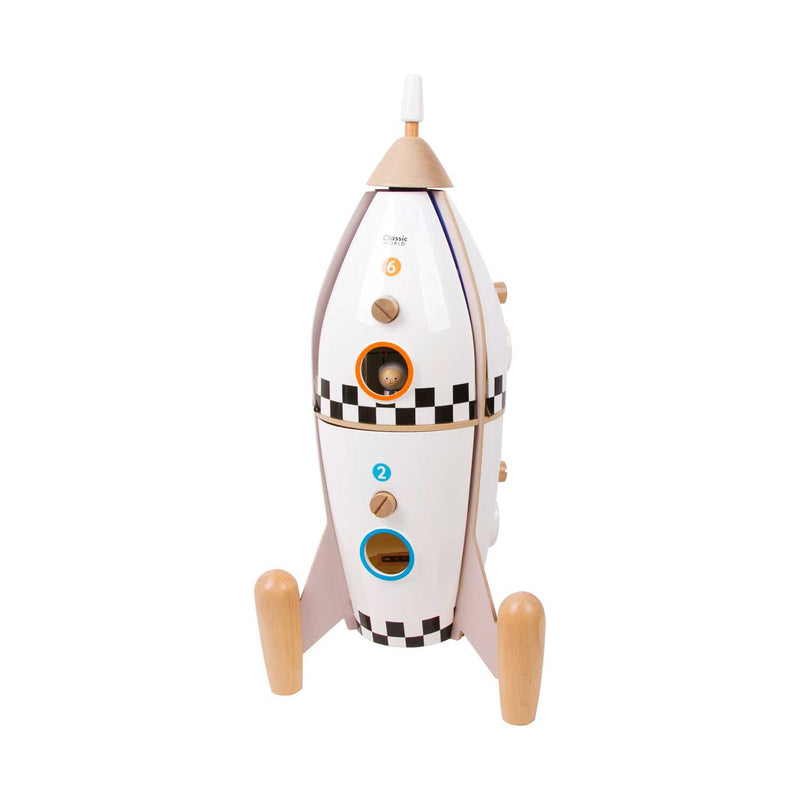 Classic World wooden rocket ship 51 pieces, imported from the UK