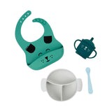 Babymoov Learn ISY Silicone Feeding Set Blue Dog Toddler Meal Set
