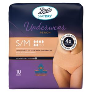 Boots Staydry peach underwear small medium 10 pairs - British product