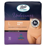 Boots Staydry Underwear Large Pack 10 Peach Incontinence Pants