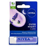 NIVEA Overnight Care Lip Balm Lavender 4.8g, imported from the UK