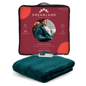 Dreamland Velvet Herringbone Throw Emerald Green