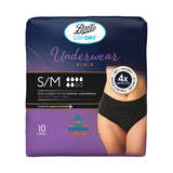 Boots Staydry Bladder Control Underwear Black S/M 10 Pairs