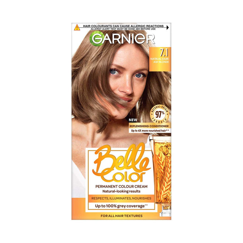 Garnier Belle Color 7.1 Natural Dark Ash Blonde hair dye - British product