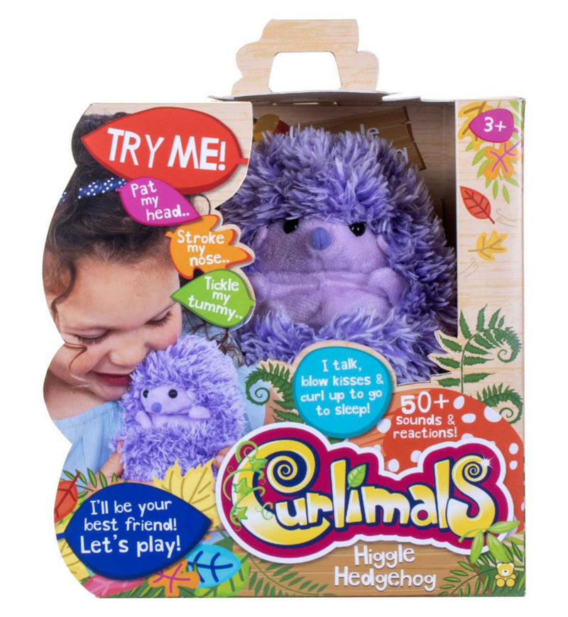 Curlimals Higgle Hedgehog interactive plush toy - British product