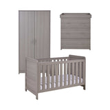 Babymore Caro 3 Piece Room Set Grey Wash Nursery Furniture
