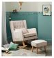 Babymore nursing chair with stool Cream - British product