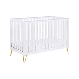 Babymore Kimi Cot Bed White Convertible Nursery