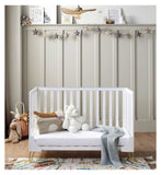 Babymore Kimi Convertible Cot Bed White Furniture - British product