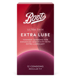 Boots Ultra Thin Extra Lube Condoms 12 pack, UK version