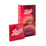 Boots Ribbed and Dotted Condoms 12 Pack