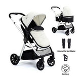 Babymore Mimi 2 in 1 Pram Pushchair Silver Baby Stroller